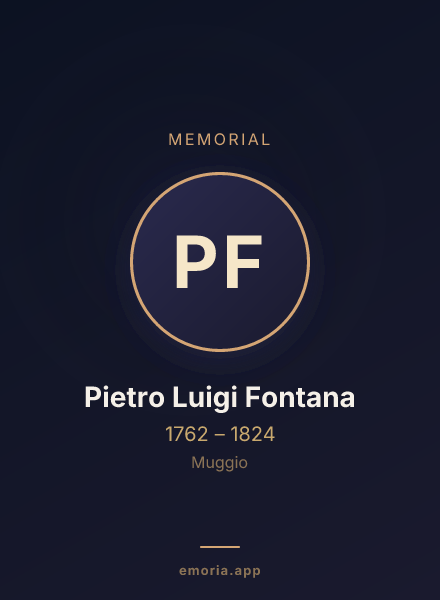 Memorial portrait of Pietro Luigi Fontana