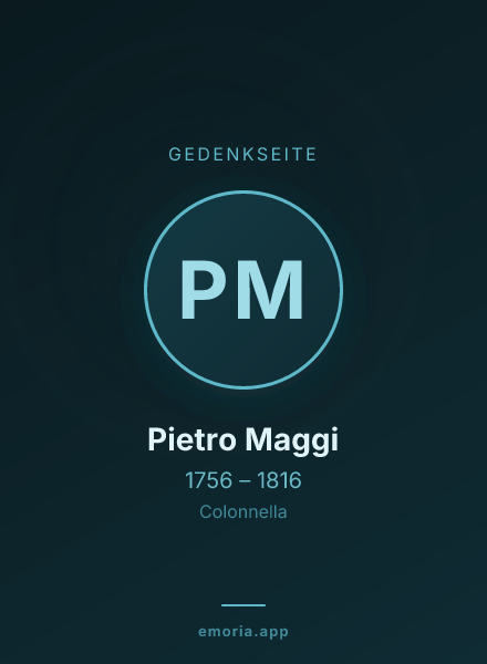 Gedenkportrait von Pietro Maggi