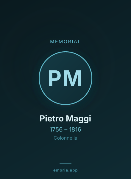 Memorial portrait of Pietro Maggi