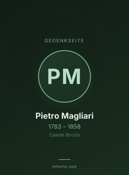Gedenkportrait von Pietro Magliari