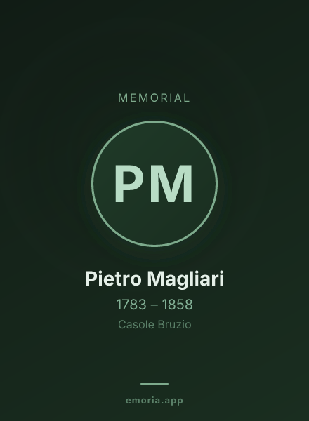 Memorial portrait of Pietro Magliari