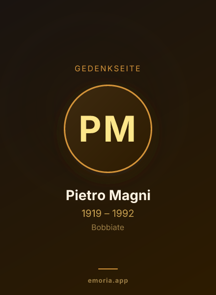 Gedenkportrait von Pietro Magni