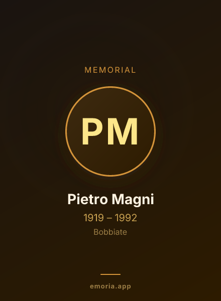 Memorial portrait of Pietro Magni