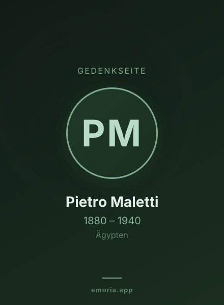 Gedenkportrait von Pietro Maletti