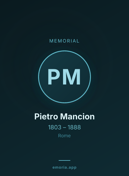 Memorial portrait of Pietro Mancion