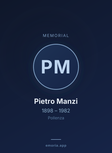 Memorial portrait of Pietro Manzi