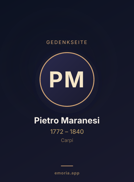 Gedenkportrait von Pietro Maranesi
