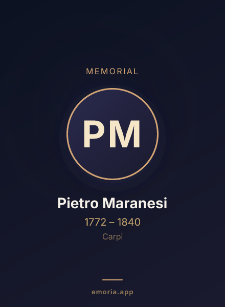 Memorial portrait of Pietro Maranesi