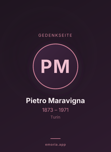 Gedenkportrait von Pietro Maravigna