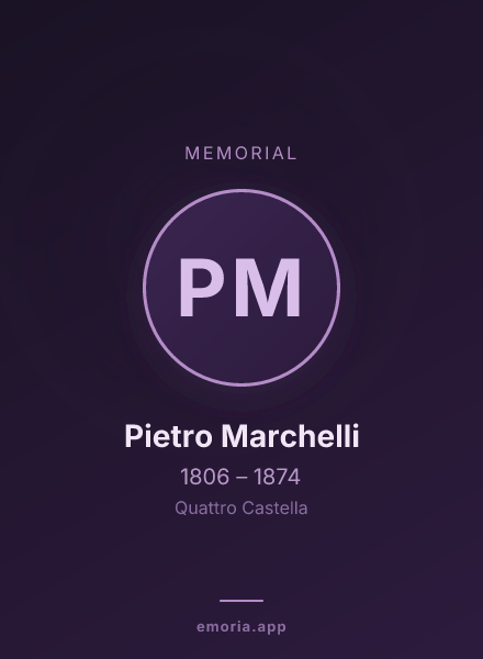Memorial portrait of Pietro Marchelli