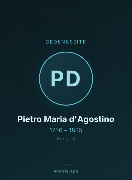 Gedenkportrait von Pietro Maria d'Agostino