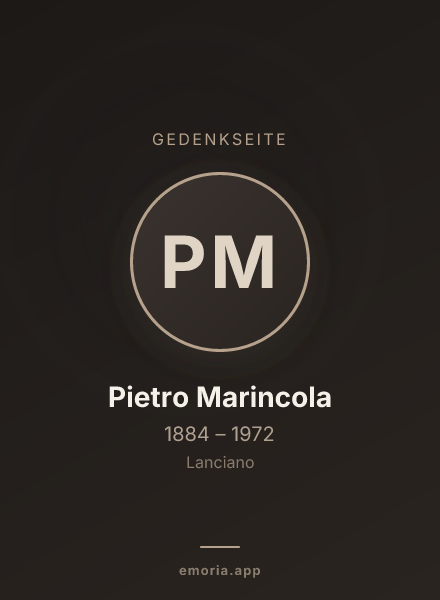 Gedenkportrait von Pietro Marincola