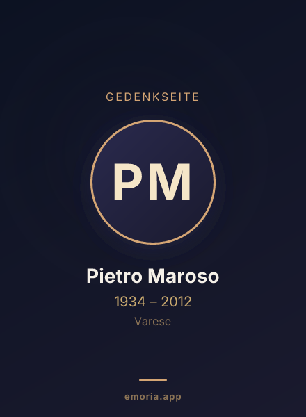 Gedenkportrait von Pietro Maroso