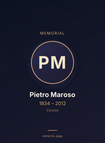 Memorial portrait of Pietro Maroso