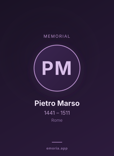 Memorial portrait of Pietro Marso