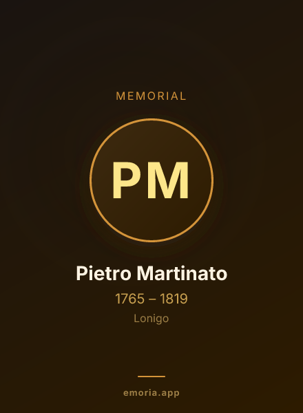 Memorial portrait of Pietro Martinato
