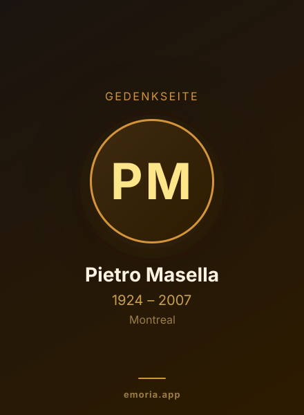Gedenkportrait von Pietro Masella