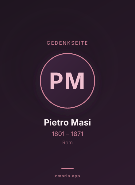 Gedenkportrait von Pietro Masi