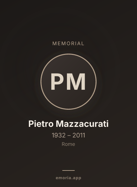 Memorial portrait of Pietro Mazzacurati
