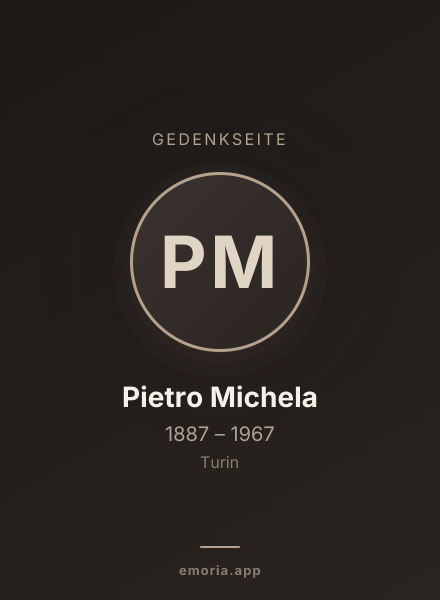Gedenkportrait von Pietro Michela
