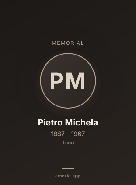 Memorial portrait of Pietro Michela