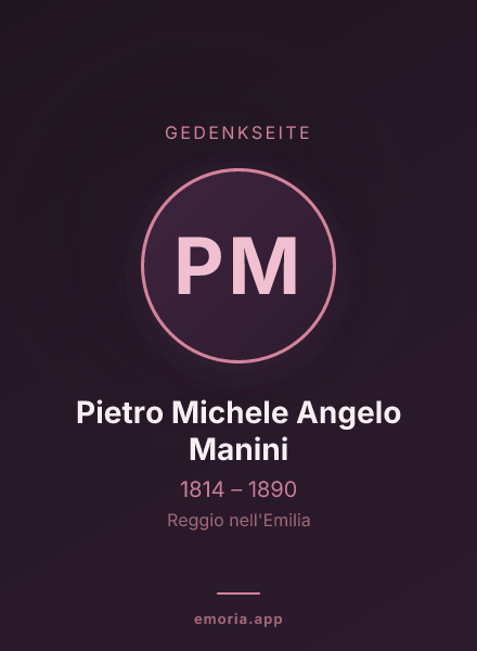 Gedenkportrait von Pietro Michele Angelo Manini