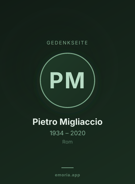 Gedenkportrait von Pietro Migliaccio