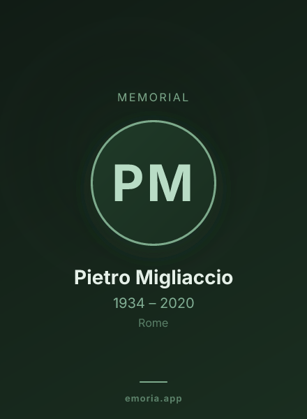 Memorial portrait of Pietro Migliaccio