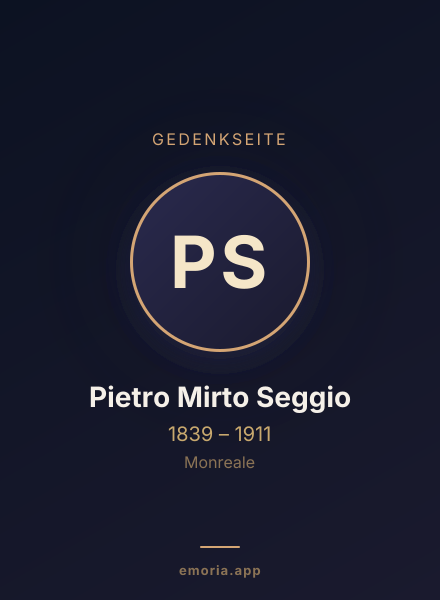 Gedenkportrait von Pietro Mirto Seggio