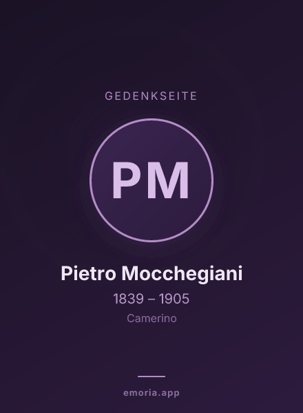 Gedenkportrait von Pietro Mocchegiani