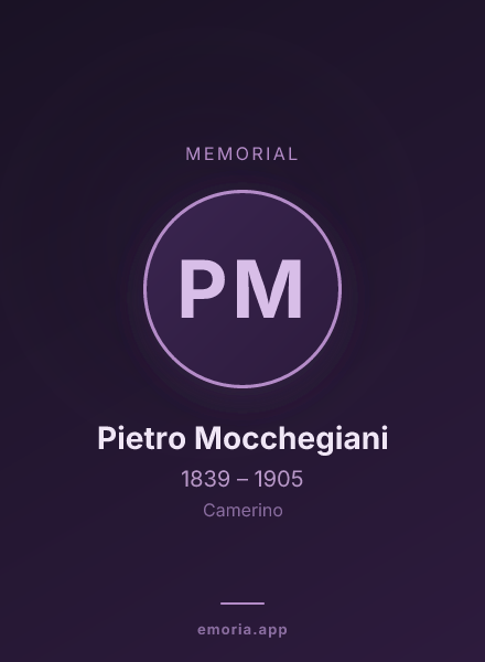Memorial portrait of Pietro Mocchegiani