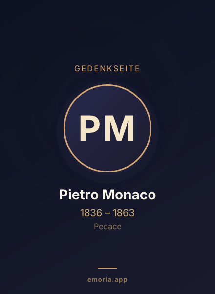 Gedenkportrait von Pietro Monaco