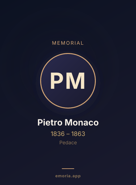 Memorial portrait of Pietro Monaco