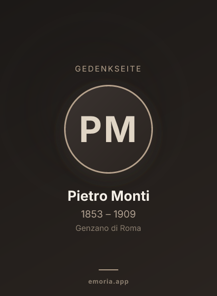 Gedenkportrait von Pietro Monti