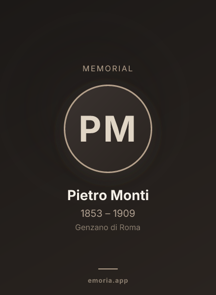 Memorial portrait of Pietro Monti
