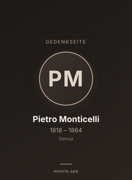 Gedenkportrait von Pietro Monticelli