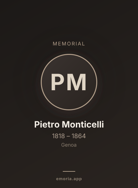 Memorial portrait of Pietro Monticelli