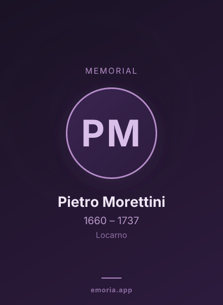 Memorial portrait of Pietro Morettini