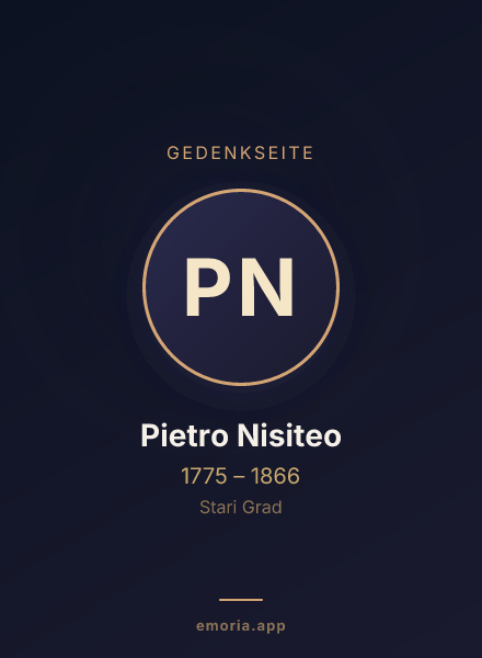 Gedenkportrait von Pietro Nisiteo
