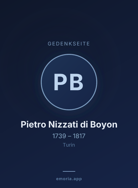 Gedenkportrait von Pietro Nizzati di Boyon