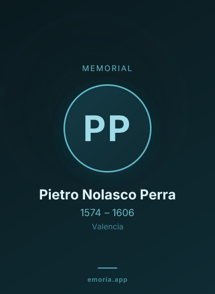 Memorial portrait of Pietro Nolasco Perra