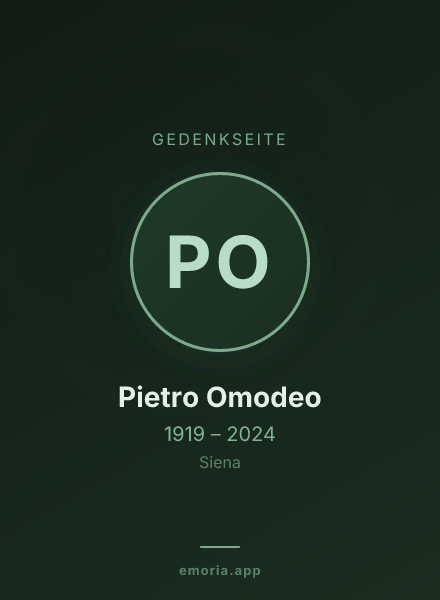 Gedenkportrait von Pietro Omodeo