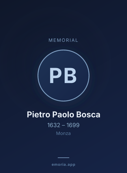 Memorial portrait of Pietro Paolo Bosca