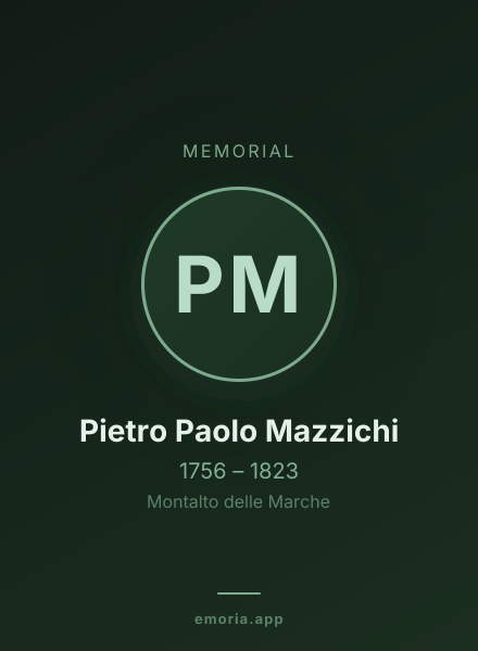 Memorial portrait of Pietro Paolo Mazzichi