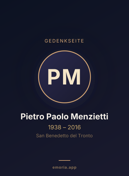 Gedenkportrait von Pietro Paolo Menzietti