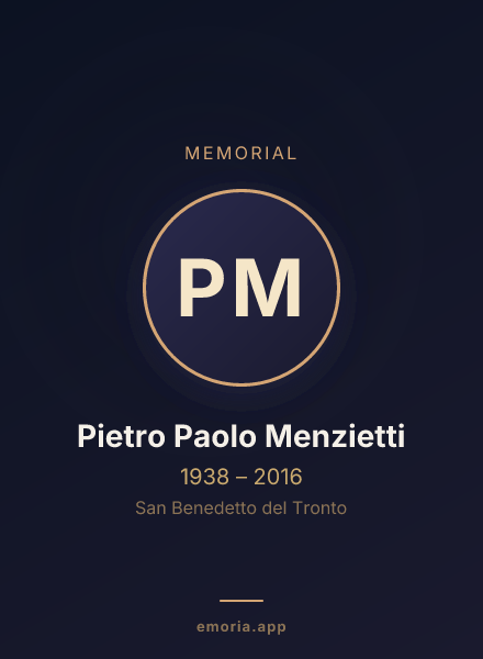 Memorial portrait of Pietro Paolo Menzietti