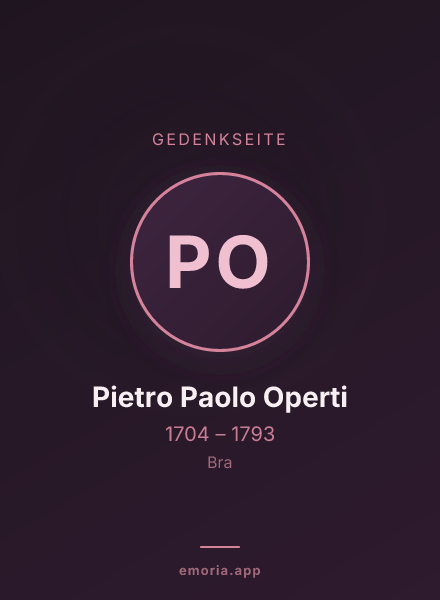 Gedenkportrait von Pietro Paolo Operti