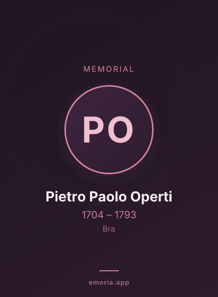 Memorial portrait of Pietro Paolo Operti