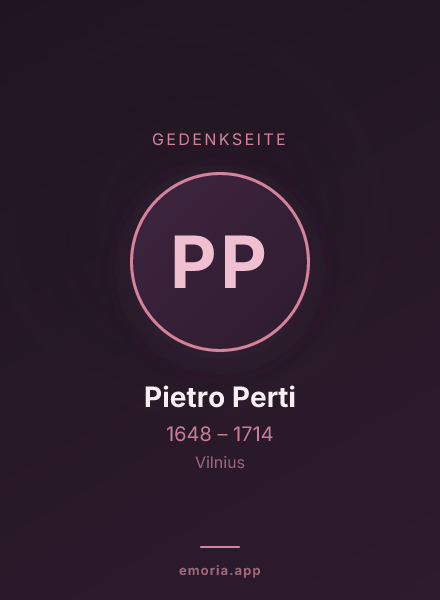 Gedenkportrait von Pietro Perti