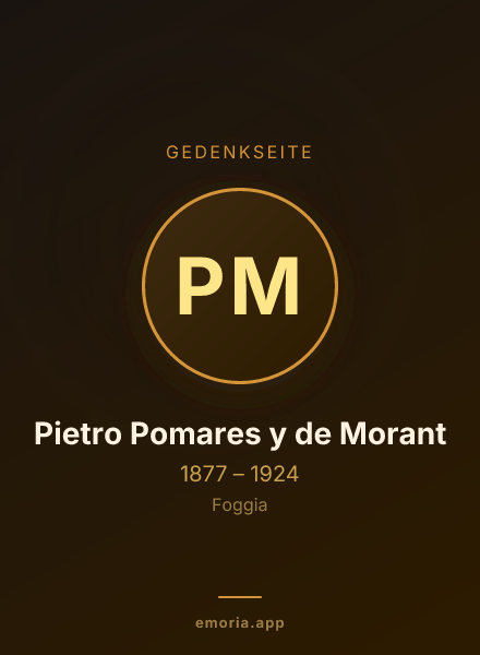 Gedenkportrait von Pietro Pomares y de Morant